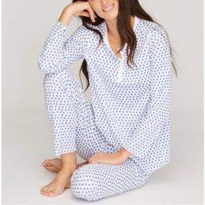 Roller Rabbit hearts pajamas, Blue heart Pajama Set size XL